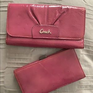 Pink Leather Coach Wallet